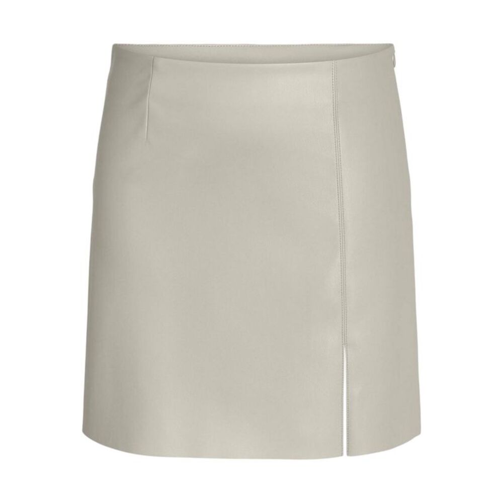 Mini Womens/Ladies Faux Leather Regular Mini Skirt / Moonbeam